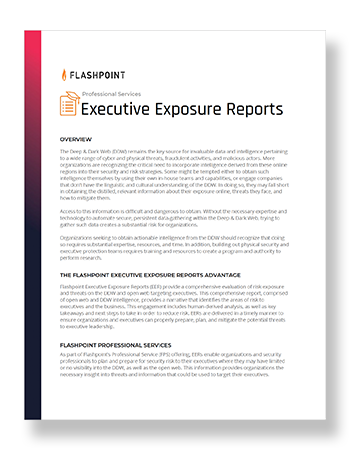 Professional Services: Executive Exposure Reports